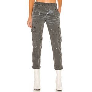 Nsf Distressed Pigment Black Painter Basquiat Cargo Pants Size 26